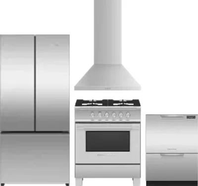 4 Piece Package Includes Refrigerator, Range, Hood And Dishwasher